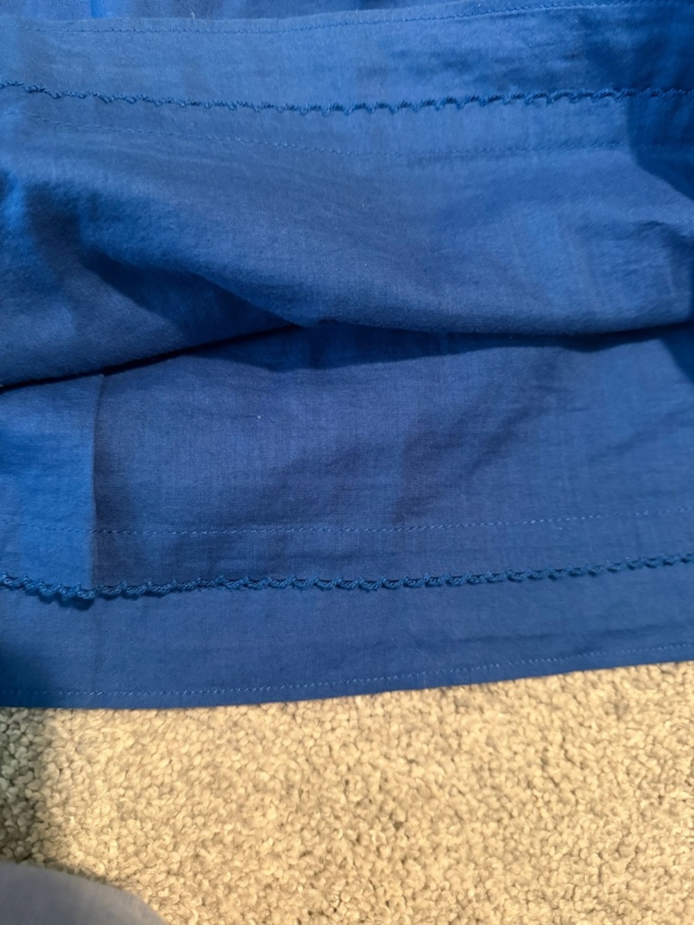 Maeve for Anthropologie 💙 blue square neck dress crochet detail pockets 12 - Picture 7 of 9